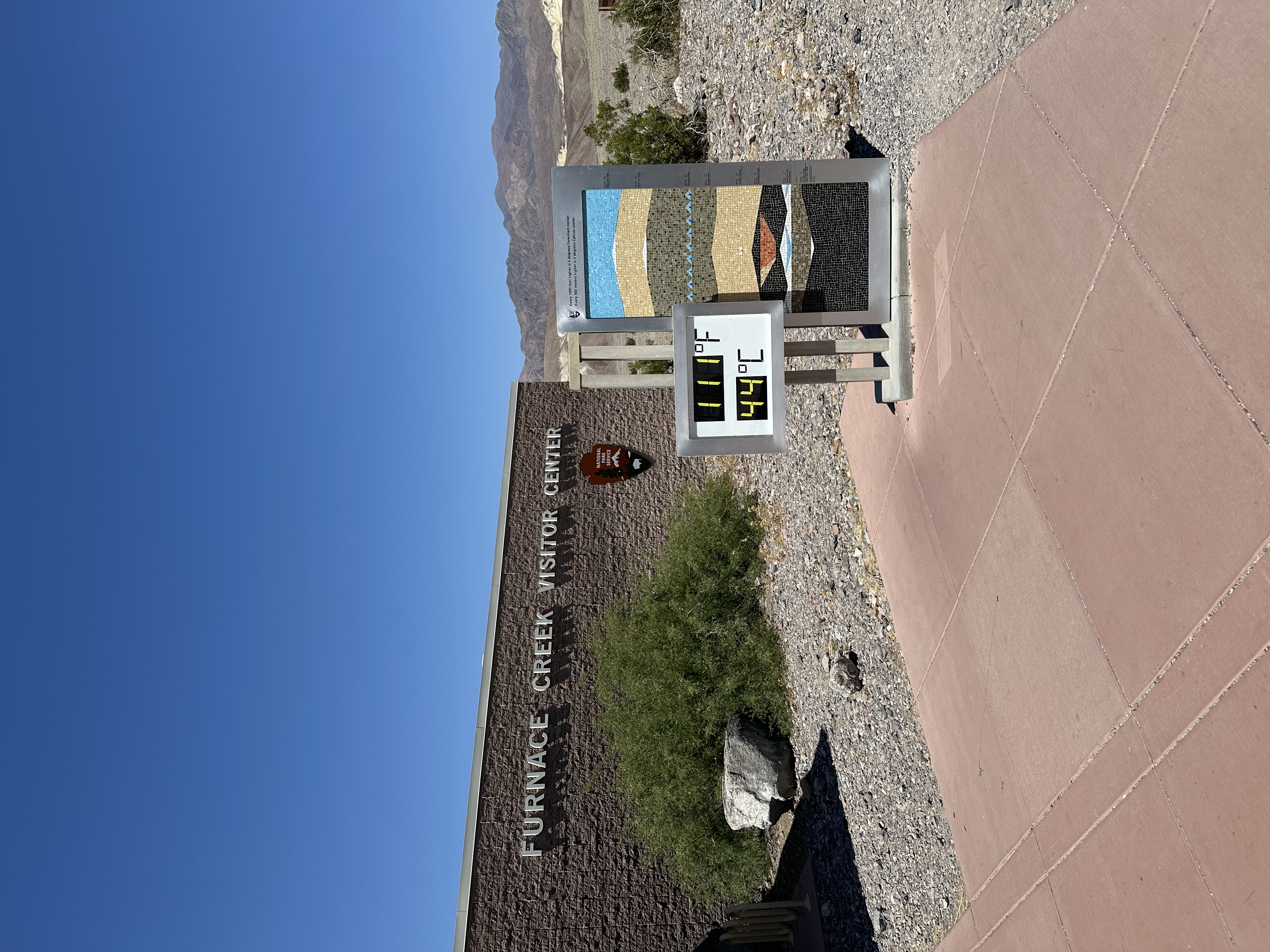 This was the visitor center, it got to 115 F that day! We mostly drove around