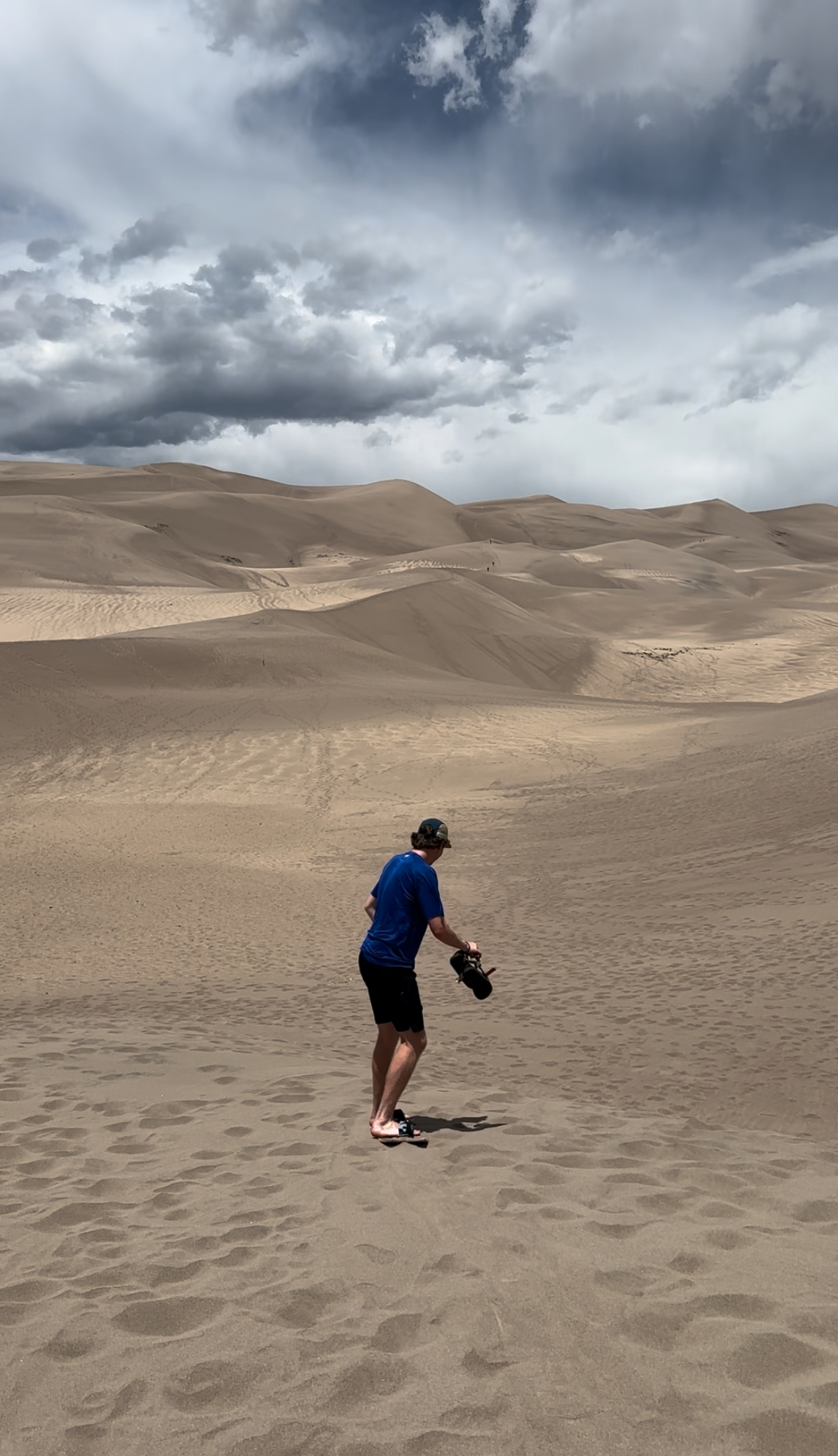 We got to sandboard the dunes!